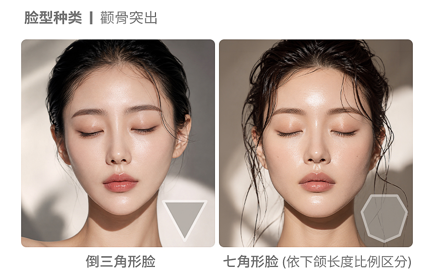 颧骨不突出的脸型种类