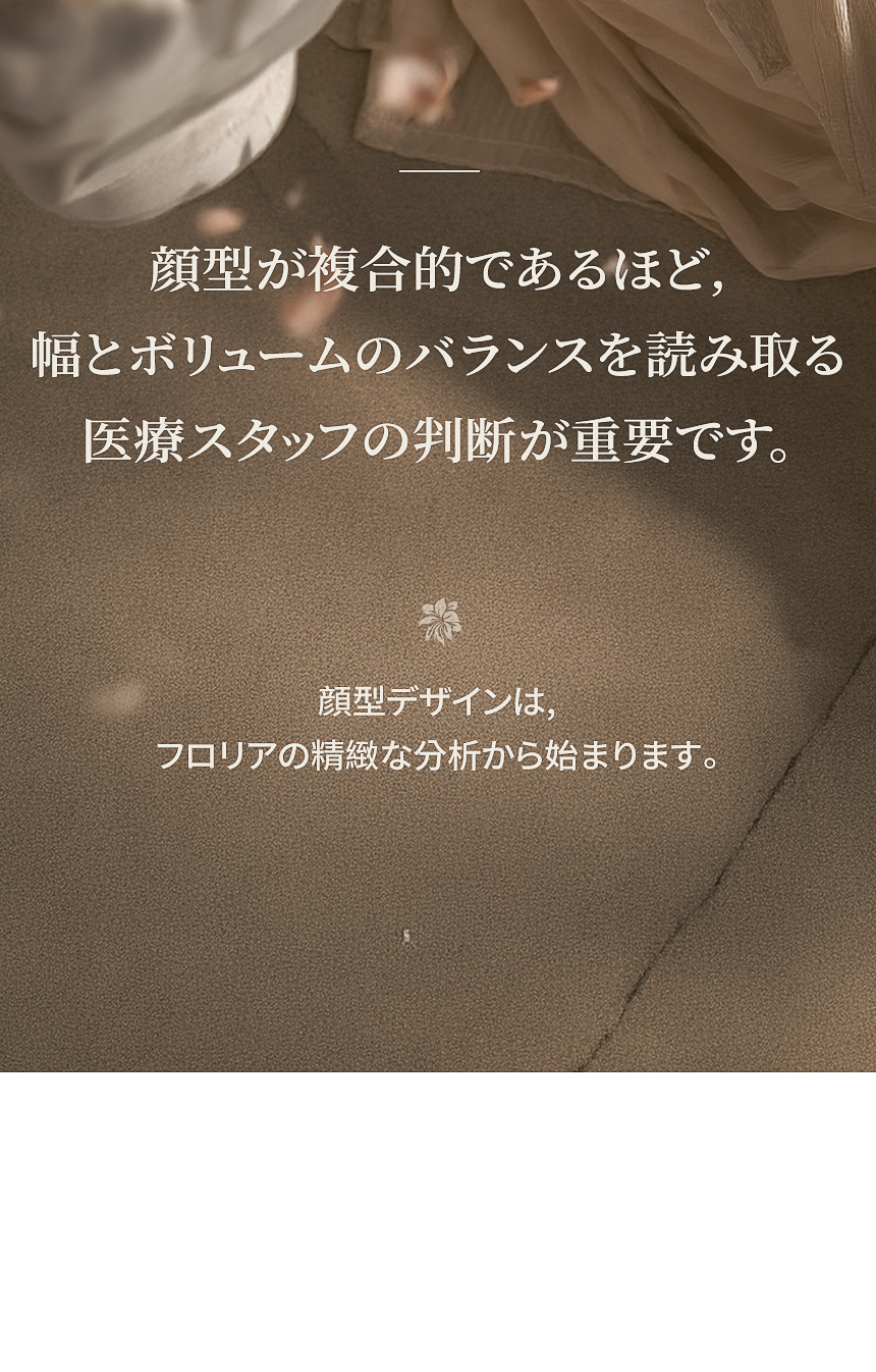 フロリアの精緻な顔型分析