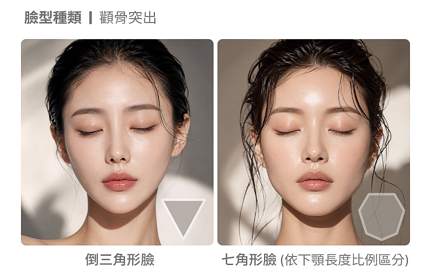 顴骨不突出的臉型種類